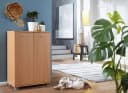 FINEBUY Schuhschrank Buche 60x90x35 cm mit 2 Türen Modern Bild 1