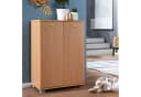 FINEBUY Schuhschrank Buche 60x90x35 cm mit 2 Türen Modern Bild 2