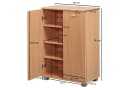 FINEBUY Schuhschrank Buche 60x90x35 cm mit 2 Türen Modern Bild 3