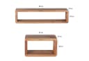 FINEBUY Wandregal 3er Set Akazie Massivholz Landhaus Modern Bild 3