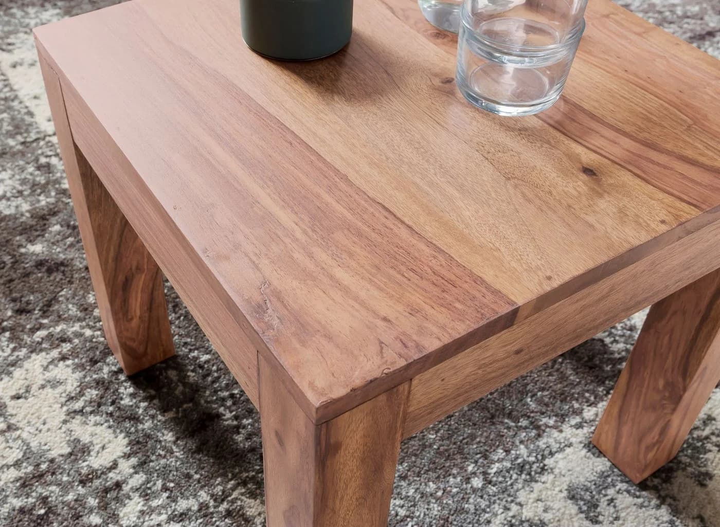 FINEBUY Couchtisch Massivholz Akazie 45x45x40 cm Quadratisch Modern - Bild 4