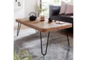 FINEBUY Couchtisch Akazie Massivholz 115cm Modern Hairpin Beine Bild 2