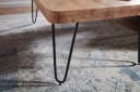 FINEBUY Couchtisch Akazie Massivholz 115cm Modern Hairpin Beine Bild 5