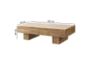 FINEBUY Couchtisch Massivholz Akazie Block Design Modern Bild 1