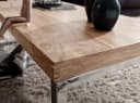 FINEBUY Couchtisch Akazie Massivholz Chrom 120x60cm Bild 5