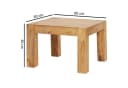 FINEBUY Couchtisch Massiv Akazie 60x60 Modern Bild 4