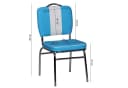 FINEBUY Esszimmerstuhl American Diner Retro Stuhl Blau/Weiß Kunstleder Bild 3