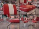 FINEBUY Esszimmerstuhl American Diner Retro Stuhl Kunstleder Rot Bild 4