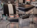FINEBUY Esszimmerstuhl American Diner Retro Schwarz Kunstleder Bild 5