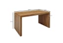 FINEBUY Akazie Massivholz Schreibtisch Modern Bild 3
