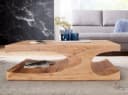 FINEBUY Couchtisch Massivholz Akazie mit Ablage Bild 1