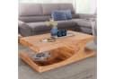 FINEBUY Couchtisch Massivholz Akazie mit Ablage Bild 2