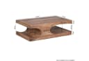 FINEBUY Couchtisch Massivholz Akazie mit Ablage Bild 3