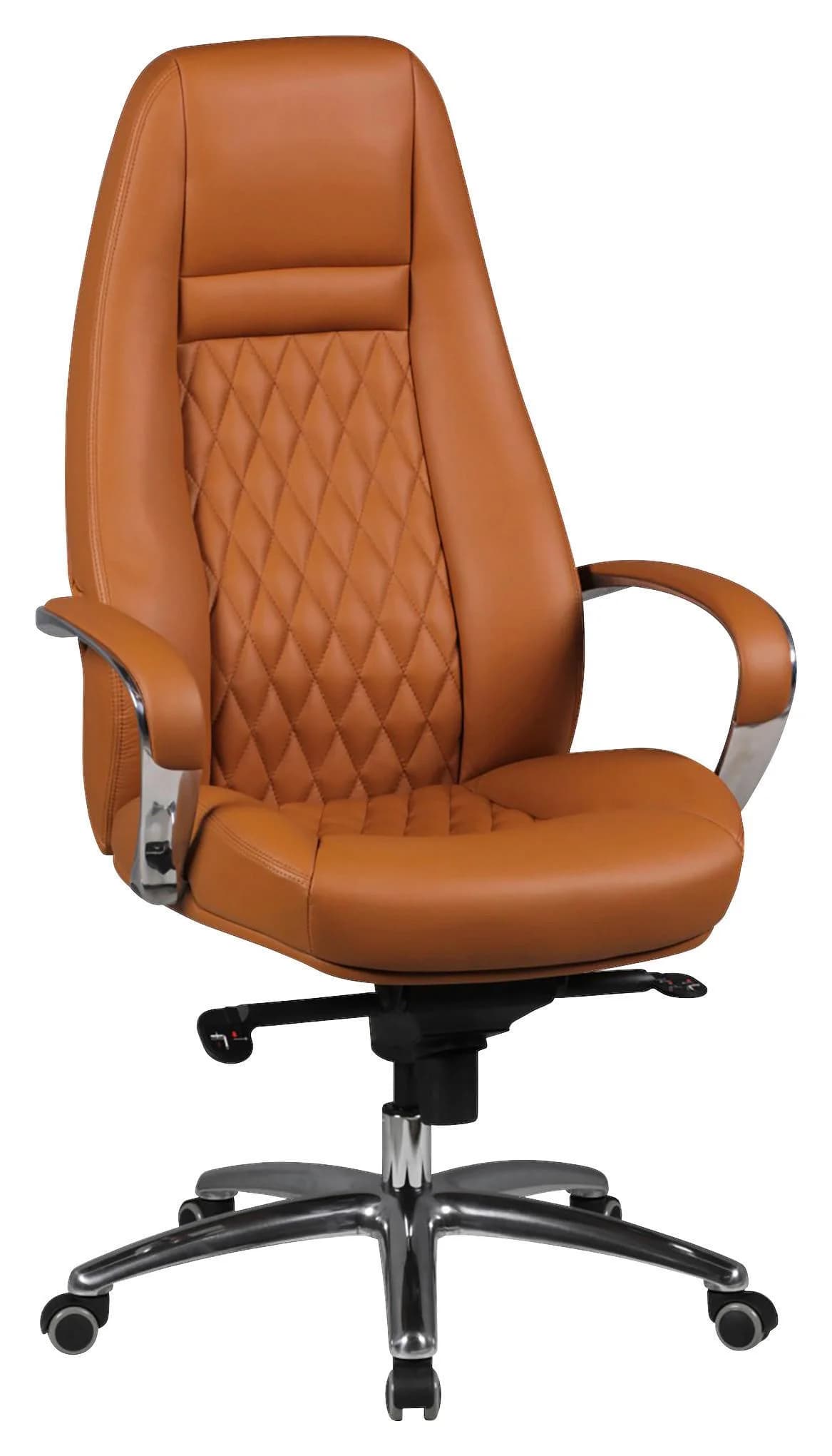 CHILLROI Bürostuhl Austin Echtleder Caramel mit Synchronmechanik - Bild 2