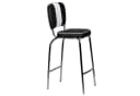 FINEBUY Barhocker SuVa2790_1 American Diner Retro Stuhl Schwarz/Weiß Bild 2