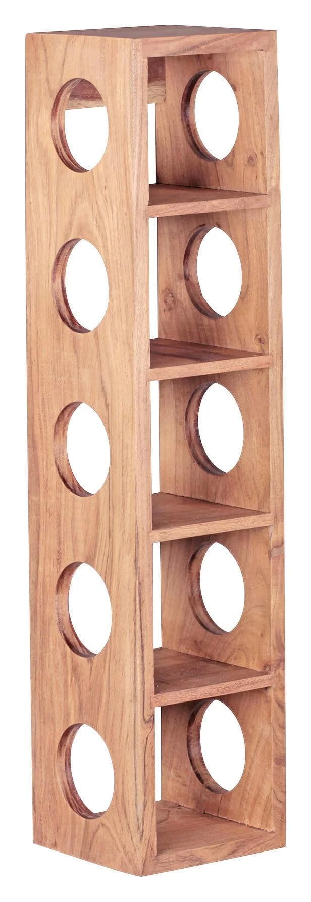 Regal MUMBAI Braun Massivholz Weinschrank