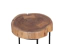 FINEBUY Beistelltisch Akazie Massivholz Modern mit Metallgestell Bild 5