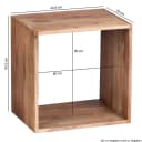 FINEBUY Würfelregal Akazie Massivholz 43,5x43,5x33 cm Bild 3