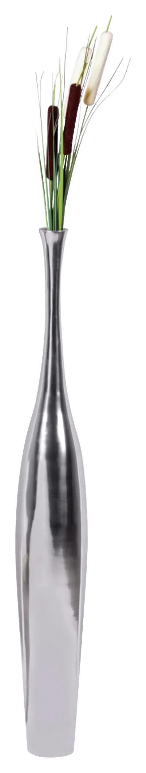 Moderne Aluminium-Vase in Silber