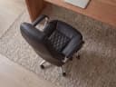 FINEBUY Chefsessel AUSTIN Echtleder Schwarz Ergonomisch Bild 5