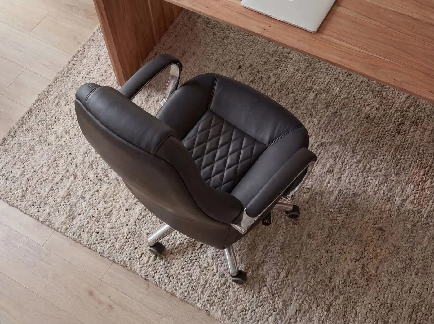 FINEBUY Chefsessel AUSTIN Echtleder Schwarz Ergonomisch - Bild 5