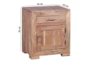 FINEBUY Nachtschrank SuVa3537_1 Akazie Massivholz 60 cm Bild 1