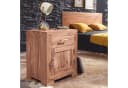FINEBUY Nachtschrank SuVa3537_1 Akazie Massivholz 60 cm Bild 2