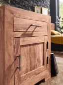 FINEBUY Nachtschrank SuVa3537_1 Akazie Massivholz 60 cm Bild 4
