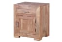FINEBUY Nachtschrank SuVa3537_1 Akazie Massivholz 60 cm Bild 5
