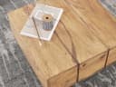 FINEBUY Beistelltisch Akazie Massivholz Quadratisch Landhaus Bild 1