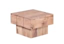 FINEBUY Beistelltisch Akazie Massivholz Quadratisch Landhaus Bild 5