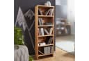 FINEBUY CD-Regal Massivholz 5 Fächer Landhausstil Akazie Bild 2