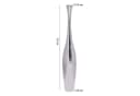 FINEBUY Aluminium Blumenvase Silber Glänzend Handgefertigt Bild 1