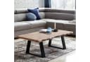FINEBUY Couchtisch Akazie Massiv mit Baumkante Modern Bild 3