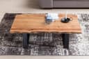 FINEBUY Couchtisch Akazie Massiv mit Baumkante Modern Bild 5