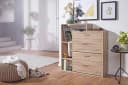 FINEBUY Schuhkipper FB45127 Holz 2 Fächer Sonoma Eiche 12 Paar Bild 2