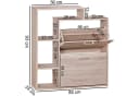FINEBUY Schuhkipper FB45127 Holz 2 Fächer Sonoma Eiche 12 Paar Bild 4