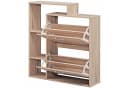 FINEBUY Schuhkipper FB45127 Holz 2 Fächer Sonoma Eiche 12 Paar Bild 5