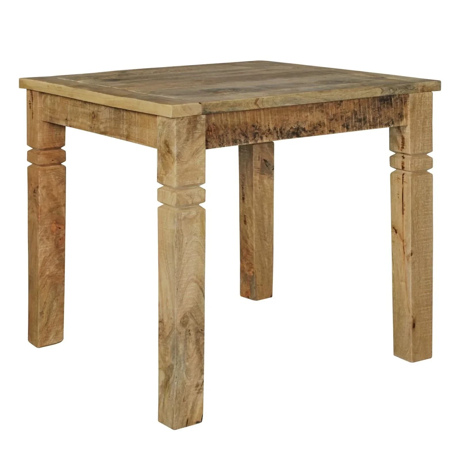 FineBuy Esstisch quadratisch 80cm Massivholz rustikal Küchentisch