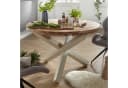 FINEBUY Esstisch rund Akazie Massivholz Modern Weiß Bild 2