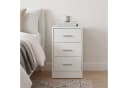 FINEBUY Nachtschrank mit 3 Schubladen Weiß Modern Bild 2