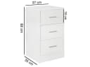 FINEBUY Nachtschrank mit 3 Schubladen Weiß Modern Bild 3