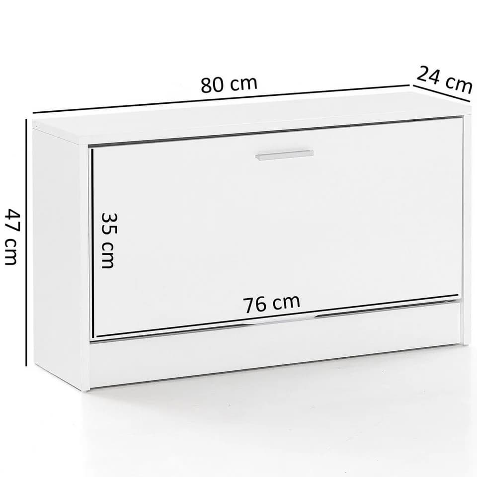 Wohnling Schuhbank Weiß Modern Flurbank mit Sitzfläche - Bild 4