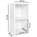 FINEBUY Standregal Modern Weiß 2 Fächer Holzregal Bild 1