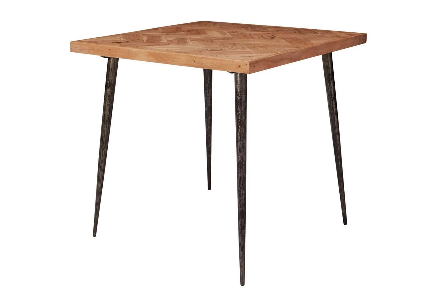 Wohnling Esstisch Massivholz Akazie Metall Industrial 80cm - Bild 2