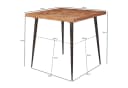 Wohnling Esstisch Massivholz Akazie Metall Industrial 80cm Bild 4