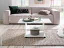Wohnling Couchtisch Weiß Schwarz Modern mit Rollen Bild 5