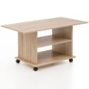 Wohnling Couchtisch Grau Schwarz mit Rollen Modern Bild 2