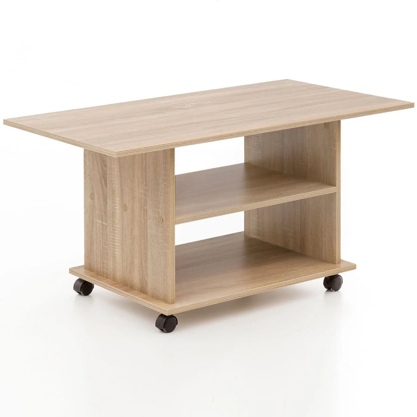 Wohnling Couchtisch Grau Schwarz mit Rollen Modern - Bild 2