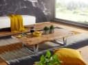 FineBuy Couchtisch Akazie massiv 115cm rechteckig Landhaus-Stil Bild 2